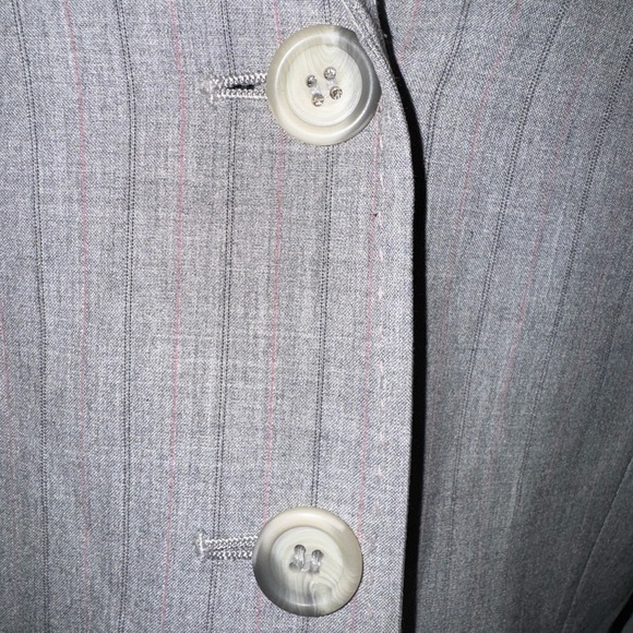 The Limited Light Gray/Pink Pinstripe Blazer - Picture 2 of 15